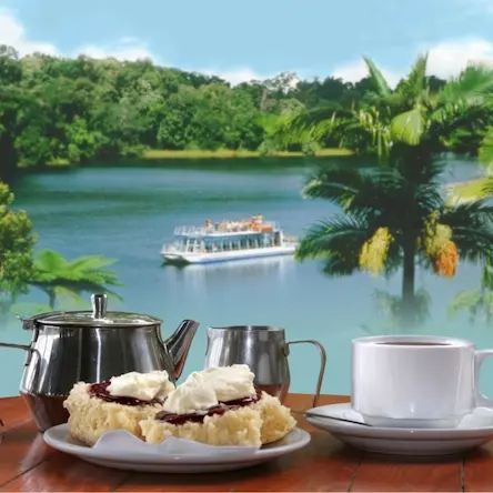 OPENING HOURS TEA & SCONES lake and boat